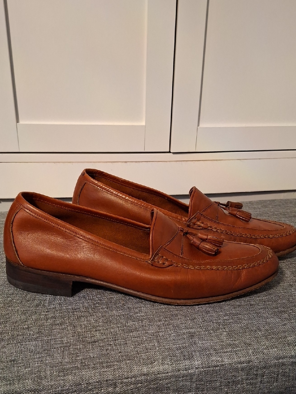 Johnston & Murphy Tan Leather Tassel Loafers
